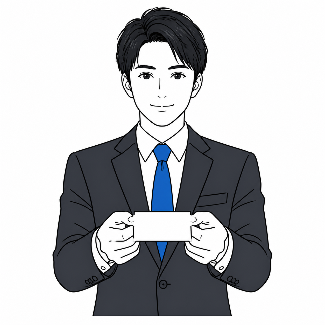 名刺を差し出す営業シーン