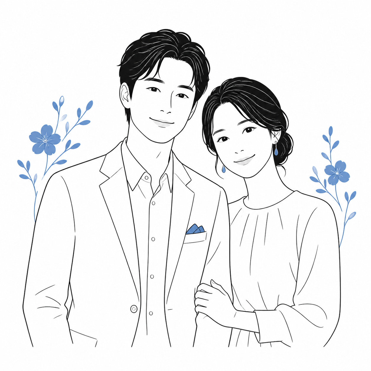 ご夫婦の記念日イラスト